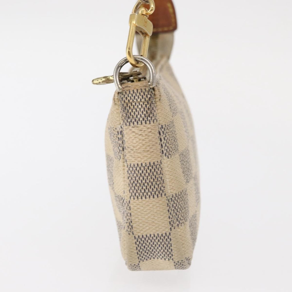 Louis Vuitton Mini Pochette Accessoires Damier Canvas White Canvas Clutche & Pouche Bag
