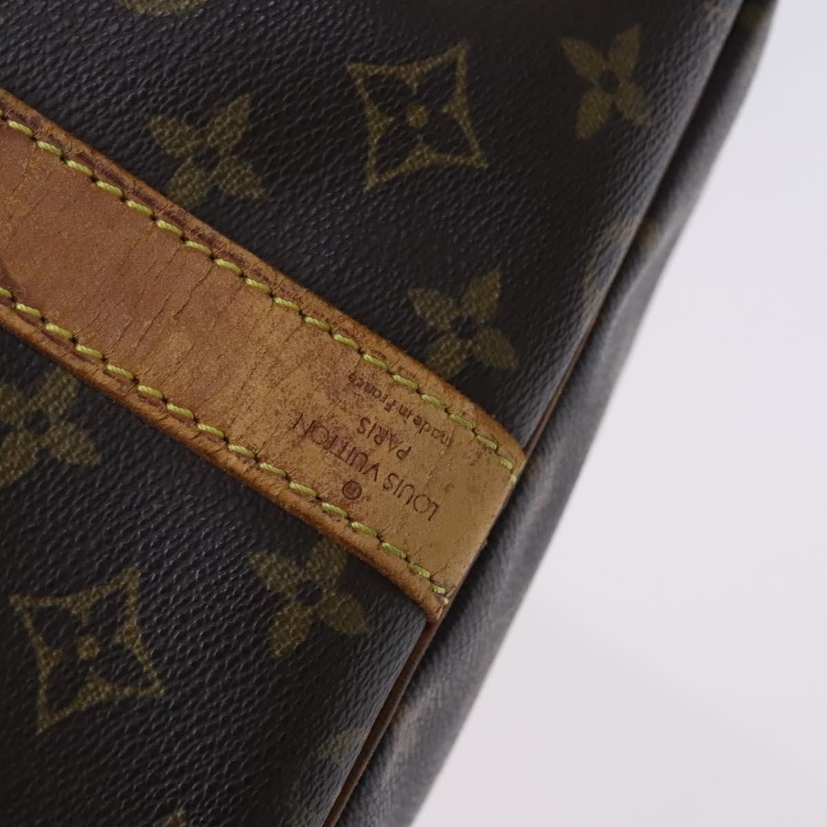 Louis Vuitton Keepall Bandouliere Bag Monogram Canvas Brown Canvas Travel Bag