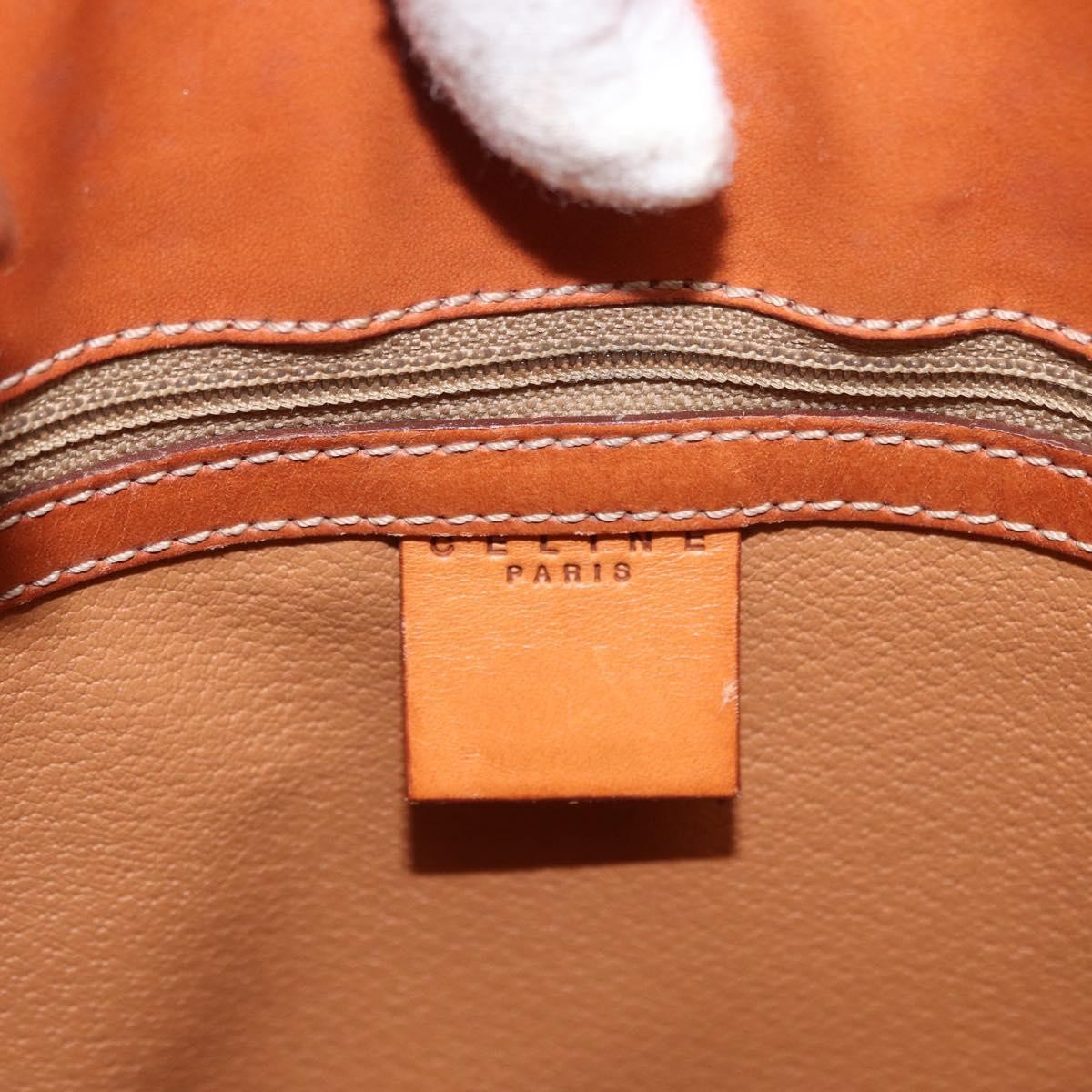 Celine Vintage Macadam Shoulder Bag Canvas And Leather Brown Canvas Shoulder Bag Bag