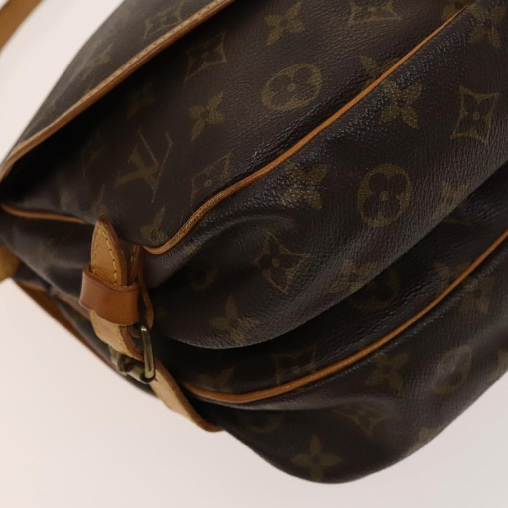 Louis Vuitton Saumur Handbag Monogram Canvas Brown Canvas Shoulder Bag