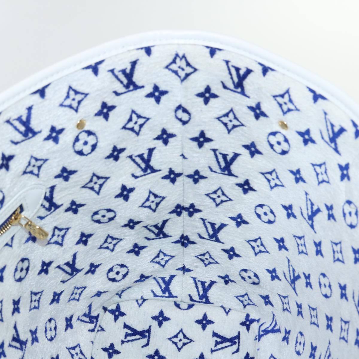 Louis Vuitton Neverfull Nm Tote Lv Match Monogram Jacquard Velvet Blue Velvet Tote Bag