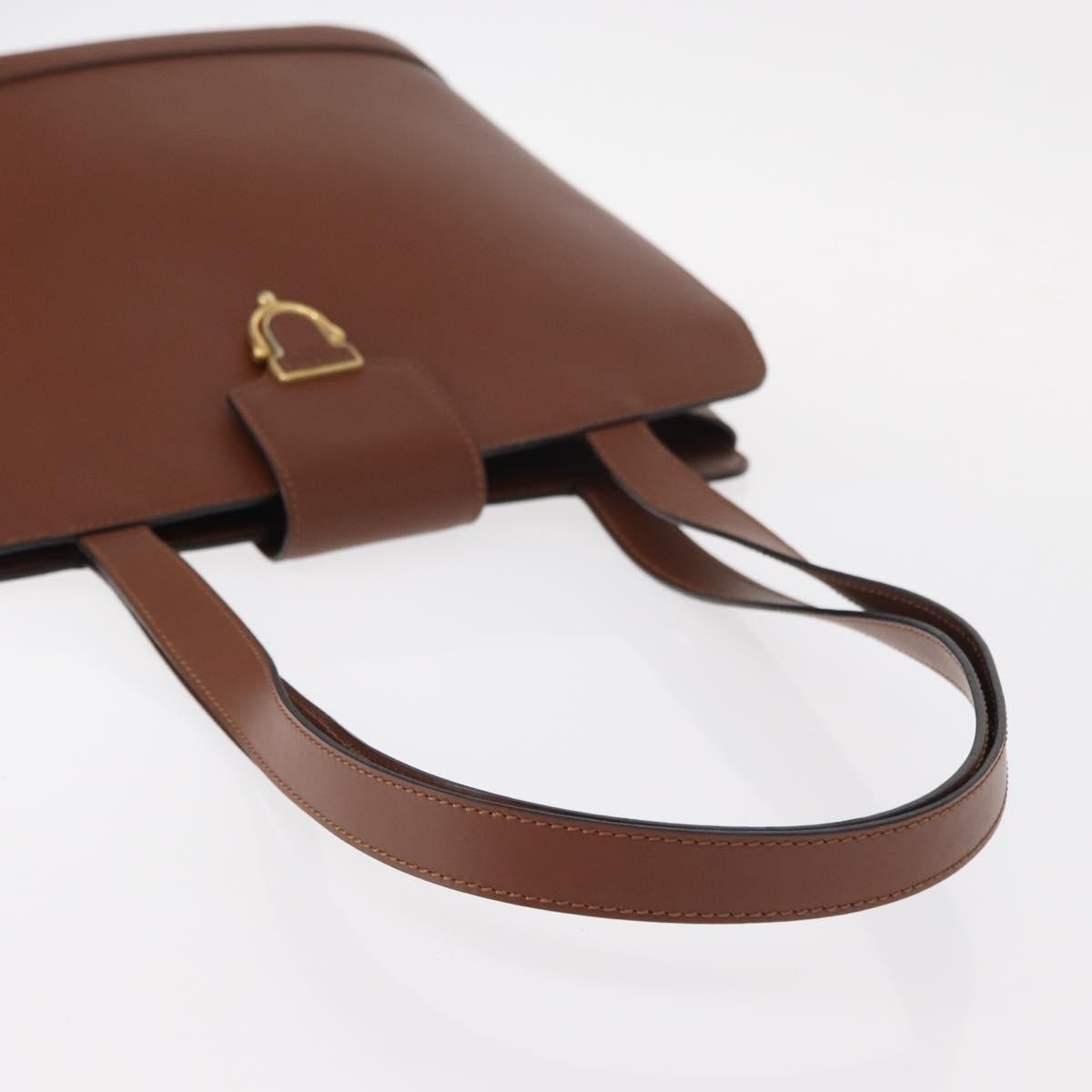 Celine Vintage Shoulder Bag Leather Brown Leather Shoulder Bag Bag