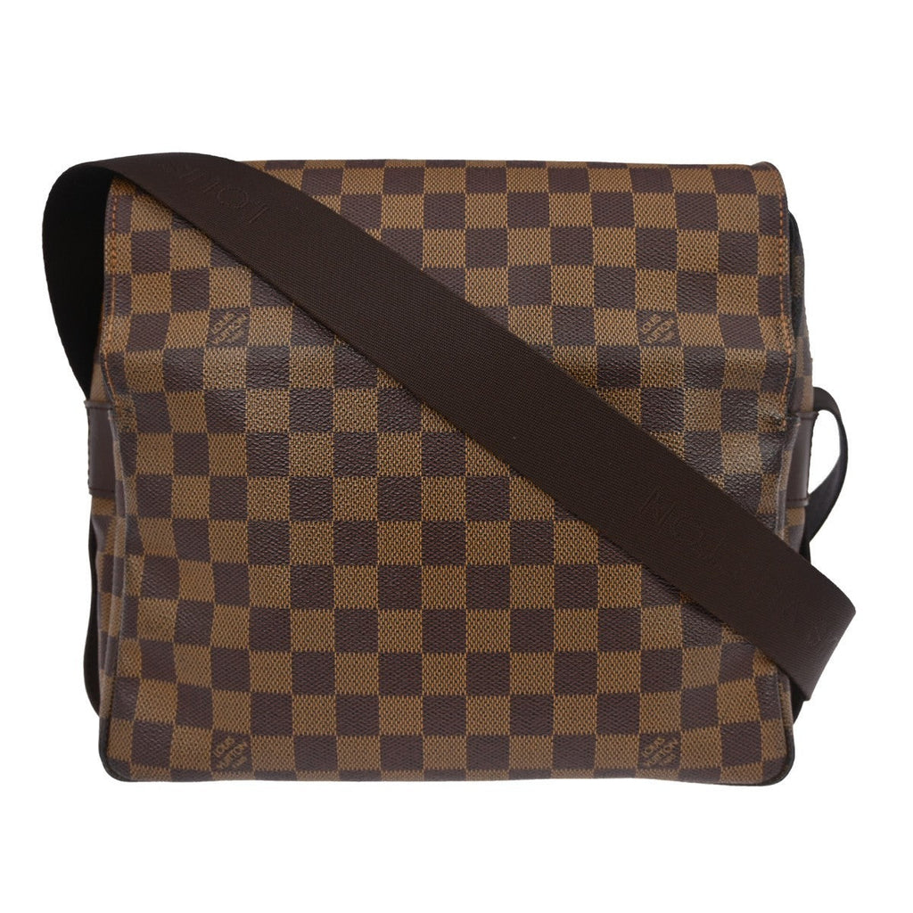 Louis Vuitton Naviglio Handbag Damier Brown Canvas Shoulder Bag