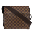 Louis Vuitton Naviglio Handbag Damier Brown Canvas Shoulder Bag
