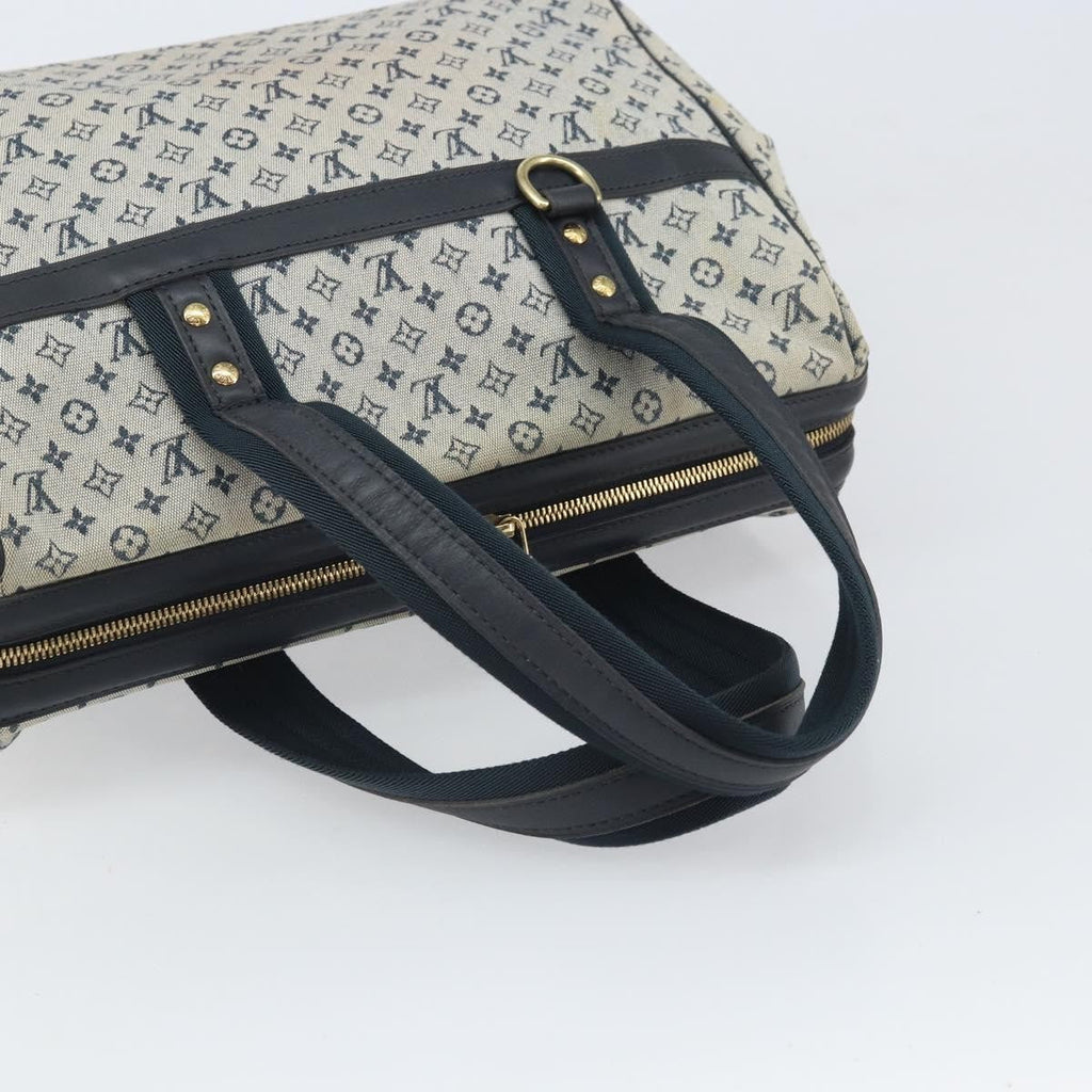 Louis Vuitton Josephine Handbag Mini Lin Blue Canvas Handbag