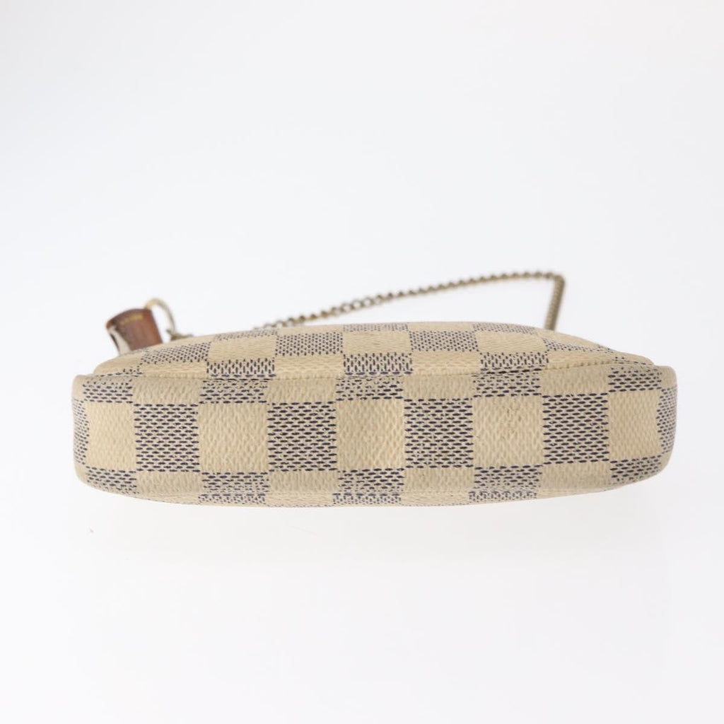 Louis Vuitton Mini Pochette Accessoires Damier Canvas White Canvas Clutche & Pouche Bag