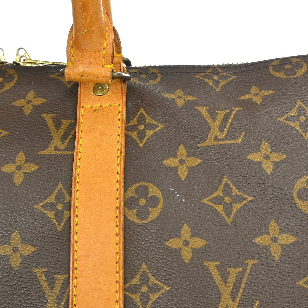 Louis Vuitton Keepall Bag Monogram Canvas Brown Canvas Travel Bag
