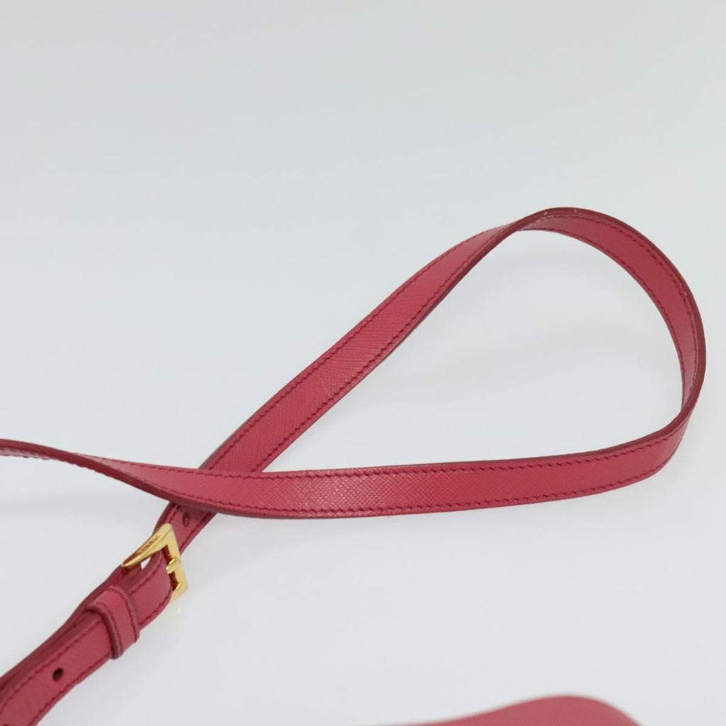 Prada Front Pocket Crossbody Bag Saffiano Leather Pink Leather Shoulder Bag Bag