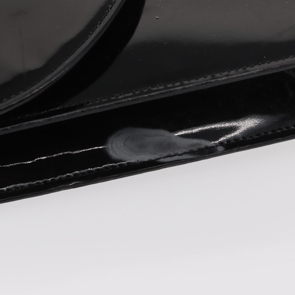 Celine Clutch Bag Enamel Black Patent_Leather Clutche & Pouche Bag