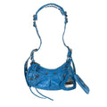 Balenciaga Le Cagole Giant Studs Shoulder Bag Leather Blue Leather Shoulder Bag