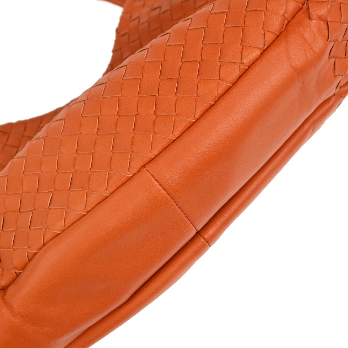 Bottega Veneta Campana Hobo Intrecciato Nappa Orange Leather Tote Bag Bag