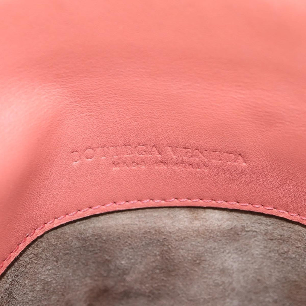 Bottega Veneta Piazza Top Handle Bag Leather With Intrecciato Detail Pink Leather Handbag