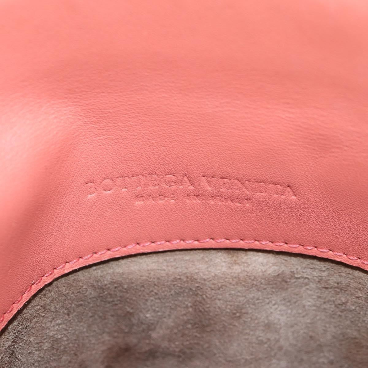 Bottega Veneta Piazza Top Handle Bag Leather With Intrecciato Detail Pink Leather Handbag