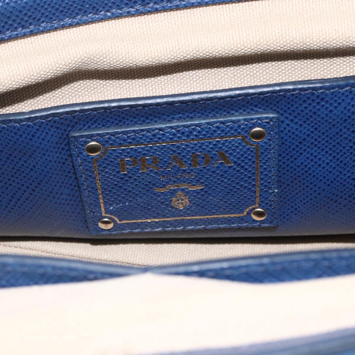 Prada Cuir Frame Convertible Tote Canvas And Saffiano Leather Beige Canvas Tote Bag Bag