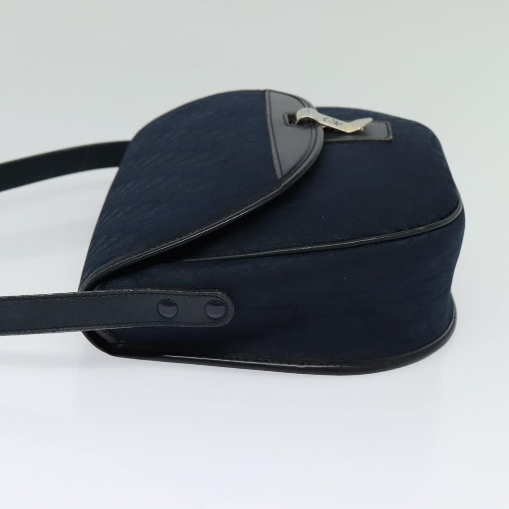Christian Dior Vintage Trotter Shoulder Bag Canvas Navy Canvas Shoulder Bag Bag (Pre-Owned)