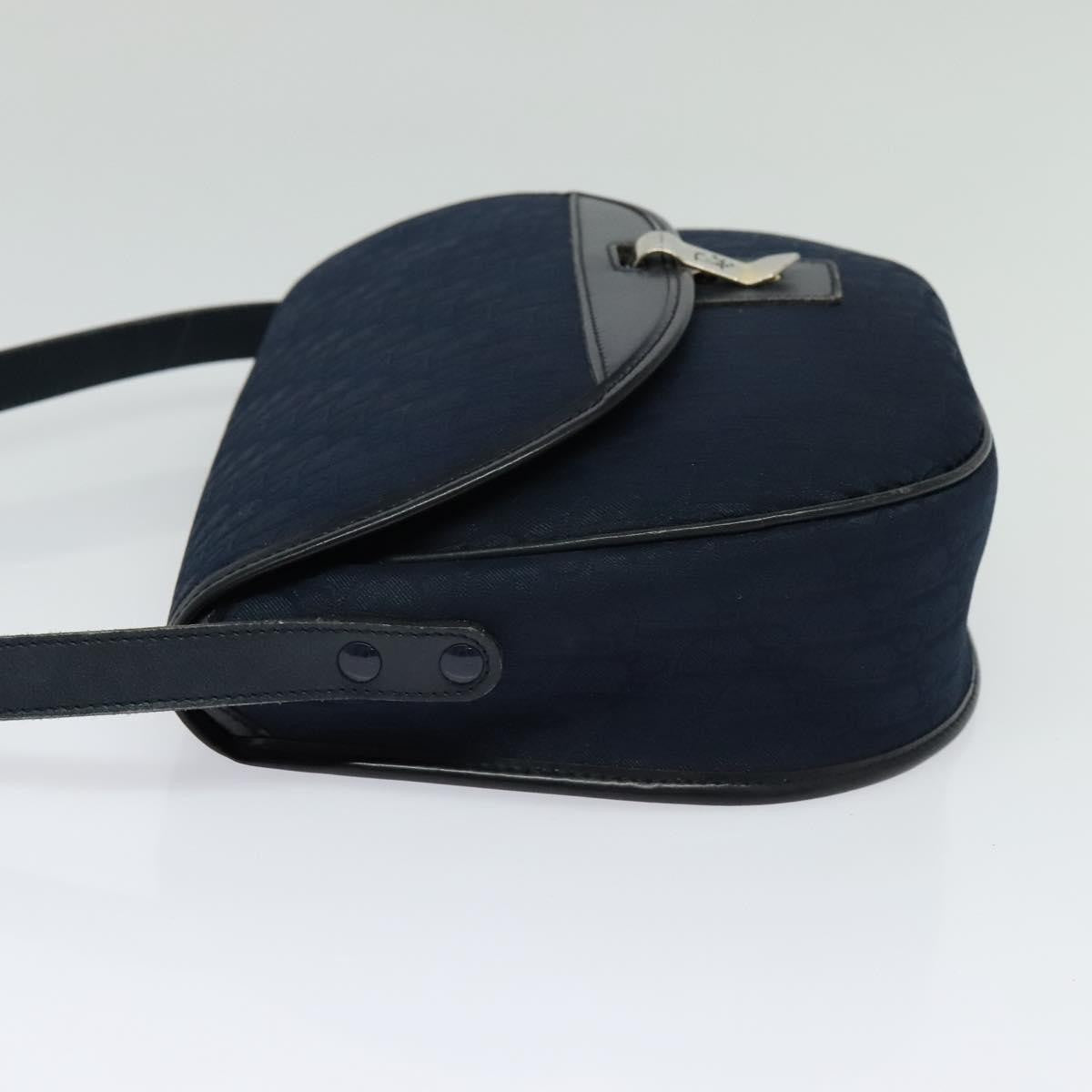 Christian Dior Vintage Trotter Shoulder Bag Canvas Navy Canvas Shoulder Bag Bag (Pre-Owned)