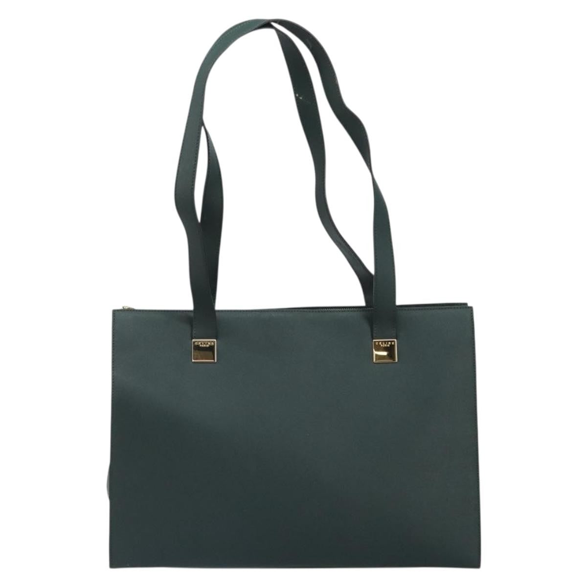 Celine Tote Bag Leather Green Leather Tote Bag Bag