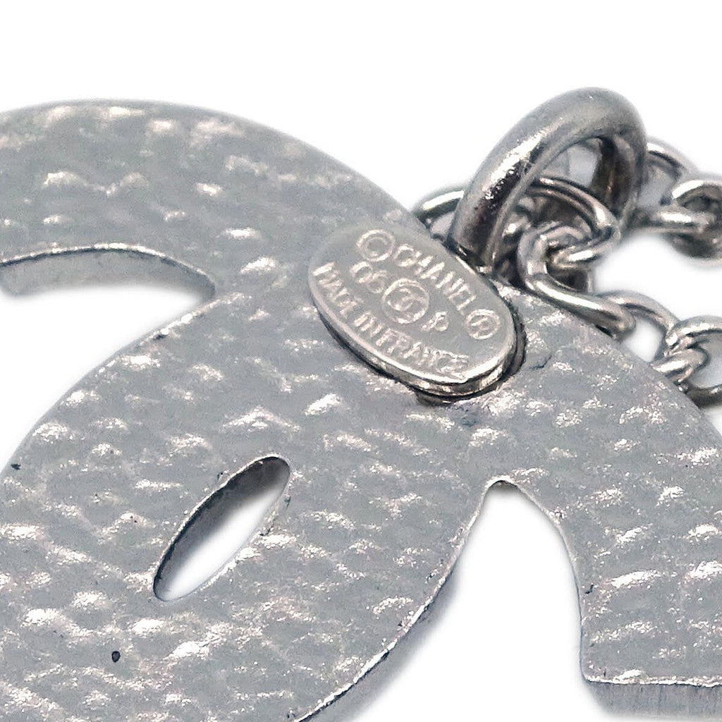 Chanel Cc Pendant Necklace Metal Silver Silver_Plated Necklace Jewelry
