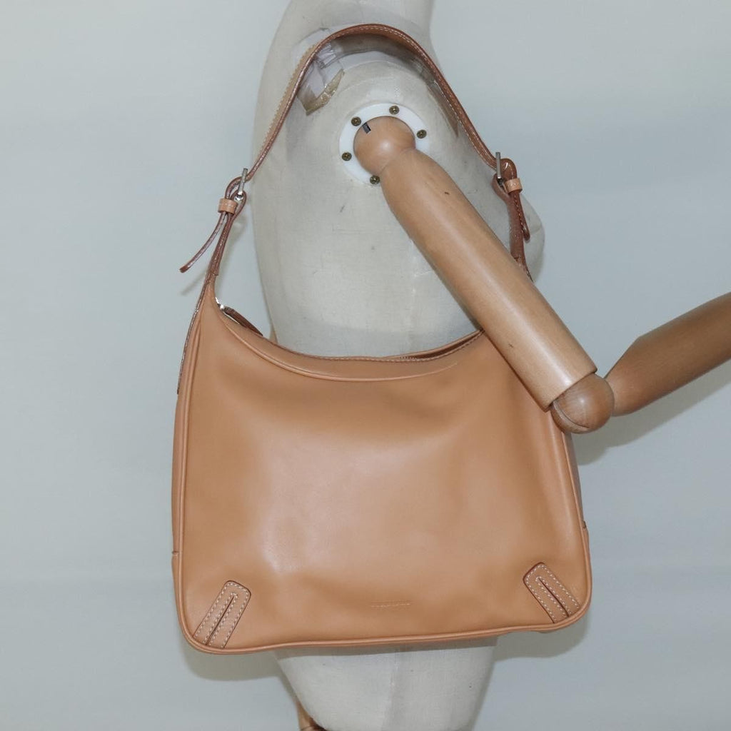 Burberry Shoulder Bag Leather Beige Leather Shoulder Bag