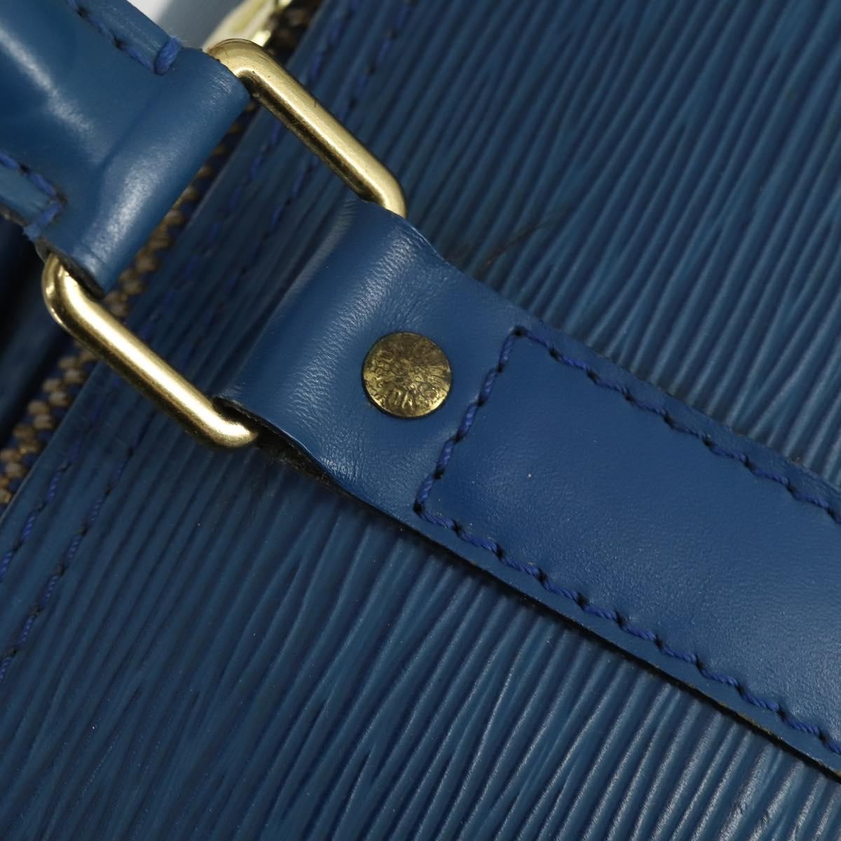 Louis Vuitton Keepall Bag Epi Leather Blue Leather Travel Bag
