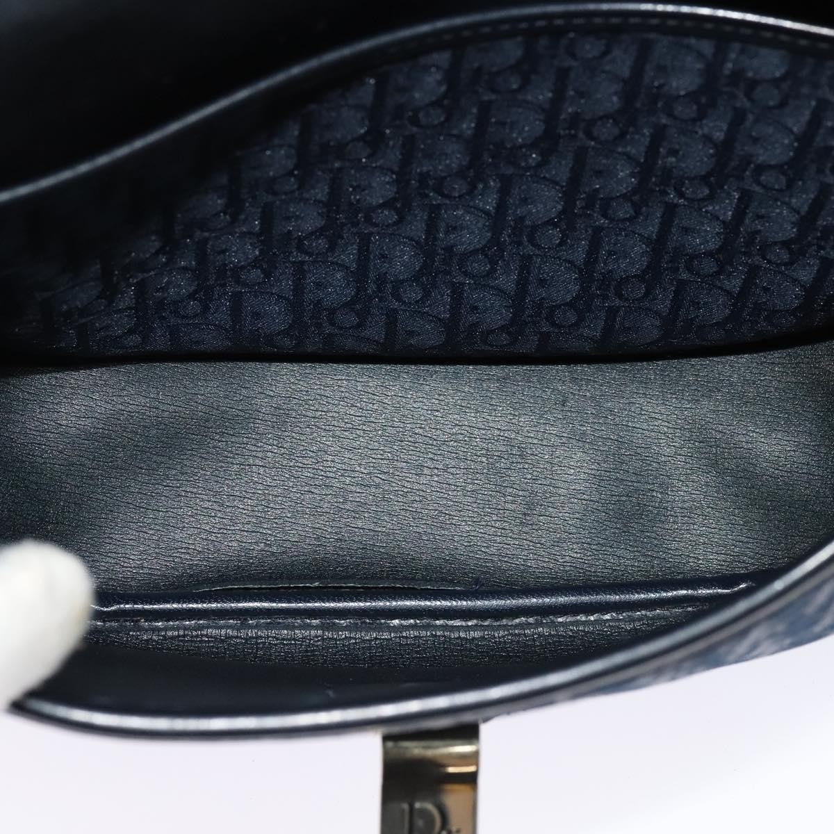 Christian Dior Vintage Trotter Shoulder Bag Canvas Navy Canvas Shoulder Bag Bag (Pre-Owned)
