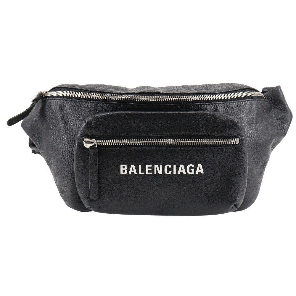 Balenciaga Everyday Waist Bag Leather Black Leather Shoulder Bag