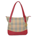 Burberry Nova Check Tote Canvas And Leather Beige Canvas Tote Bag