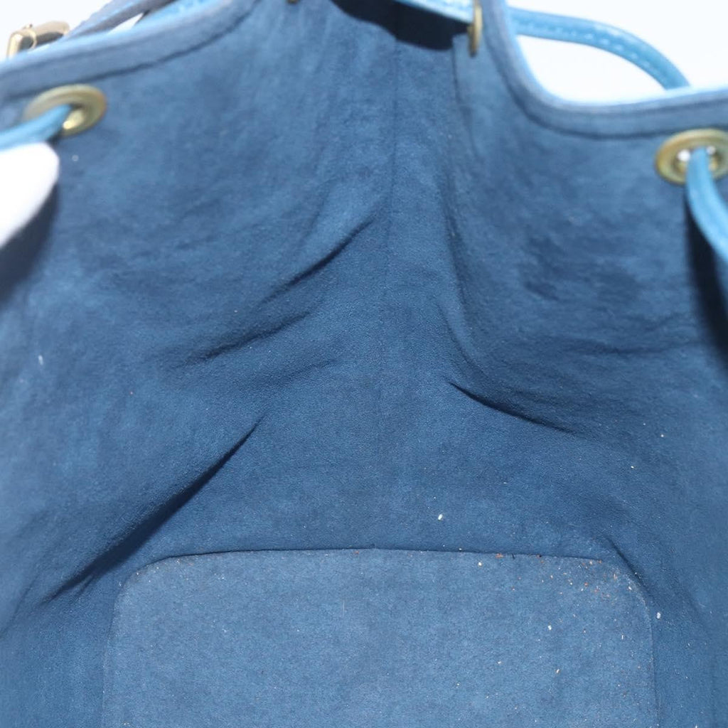 Louis Vuitton Petit Noe Handbag Epi Leather Blue Leather Shoulder Bag