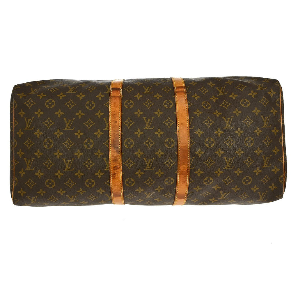 Louis Vuitton Keepall Bag Monogram Canvas Brown Canvas Travel Bag