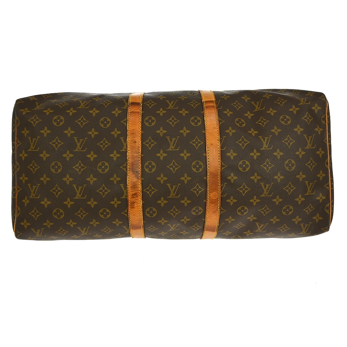 Louis Vuitton Keepall Bag Monogram Canvas Brown Canvas Travel Bag