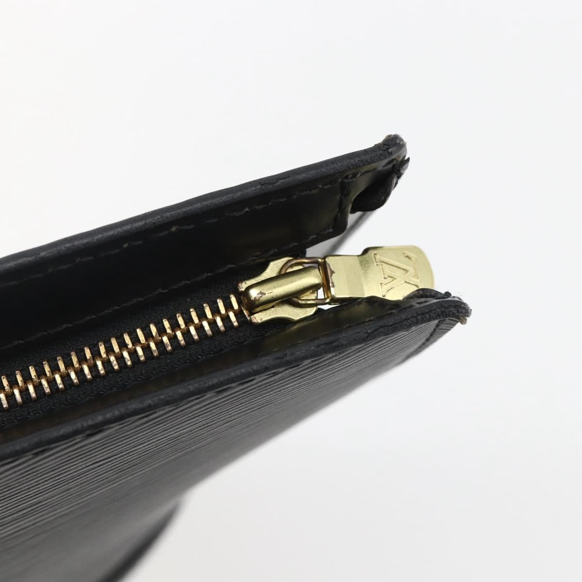 Louis Vuitton Saint Jacques Handbag Epi Leather Black Leather Handbag