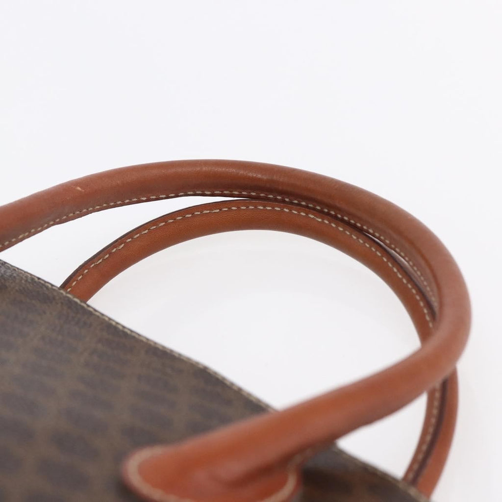 Celine Vintage Macadam Handbag Canvas Brown Canvas Handbag