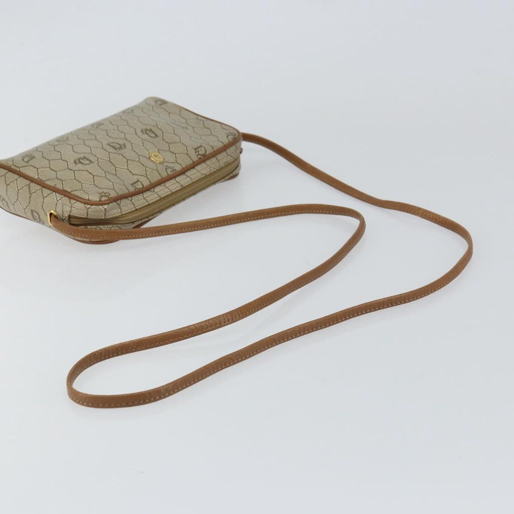 Christian Dior Vintage Honeycomb Shoulder Bag Canvas Beige Canvas Shoulder Bag Bag (Pre-Owned)