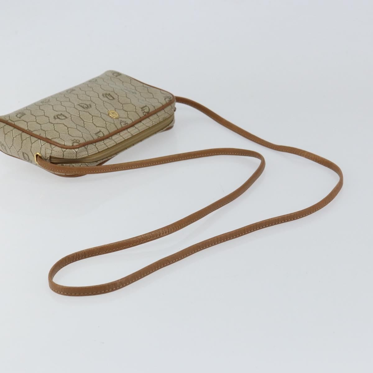 Christian Dior Vintage Honeycomb Shoulder Bag Canvas Beige Canvas Shoulder Bag Bag (Pre-Owned)