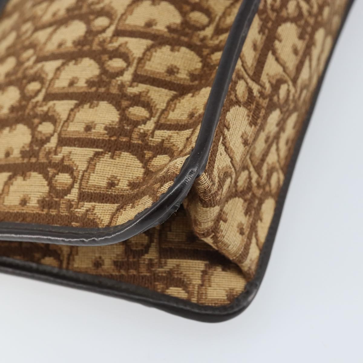 Christian Dior Vintage Trotter Pouch Canvas Brown Canvas Clutche & Pouche Bag (Pre-Owned)