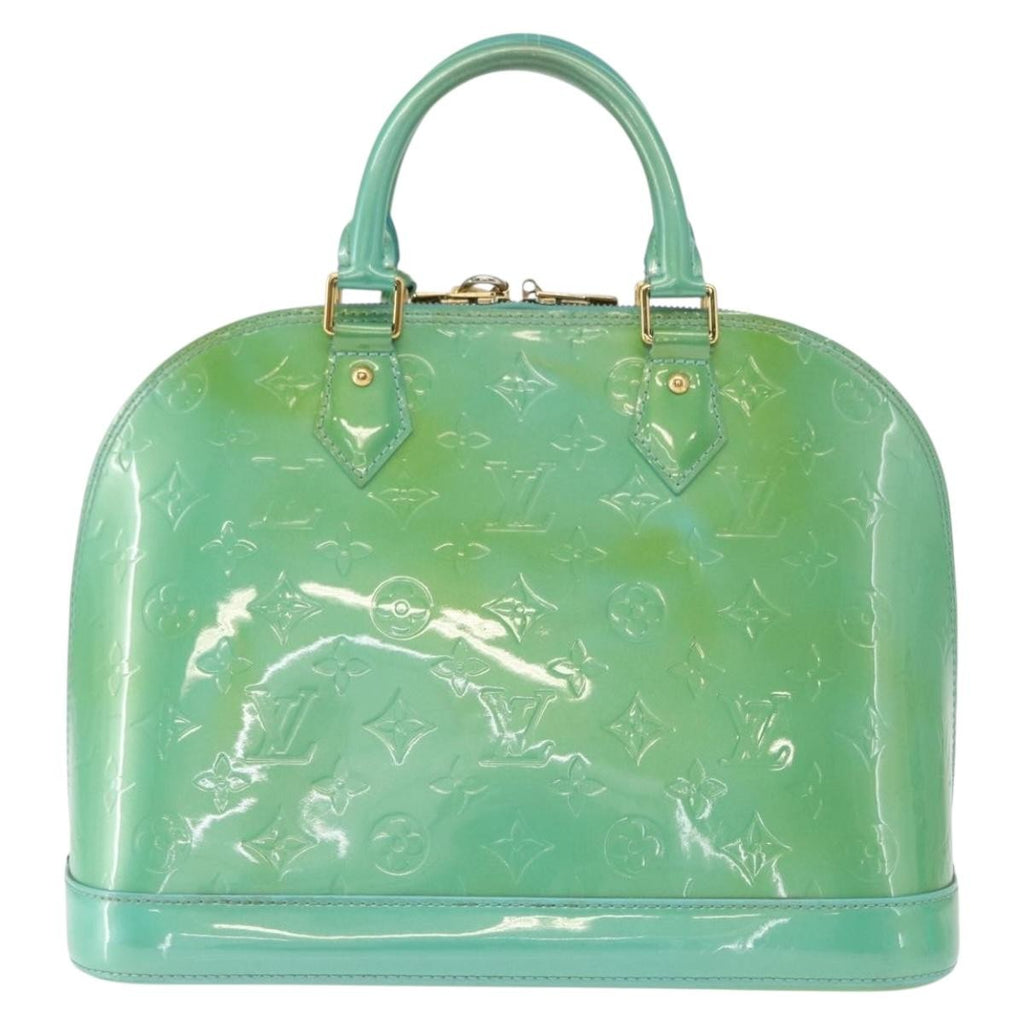 Louis Vuitton Alma Handbag Patent Leather Blue Patent_Leather Handbag