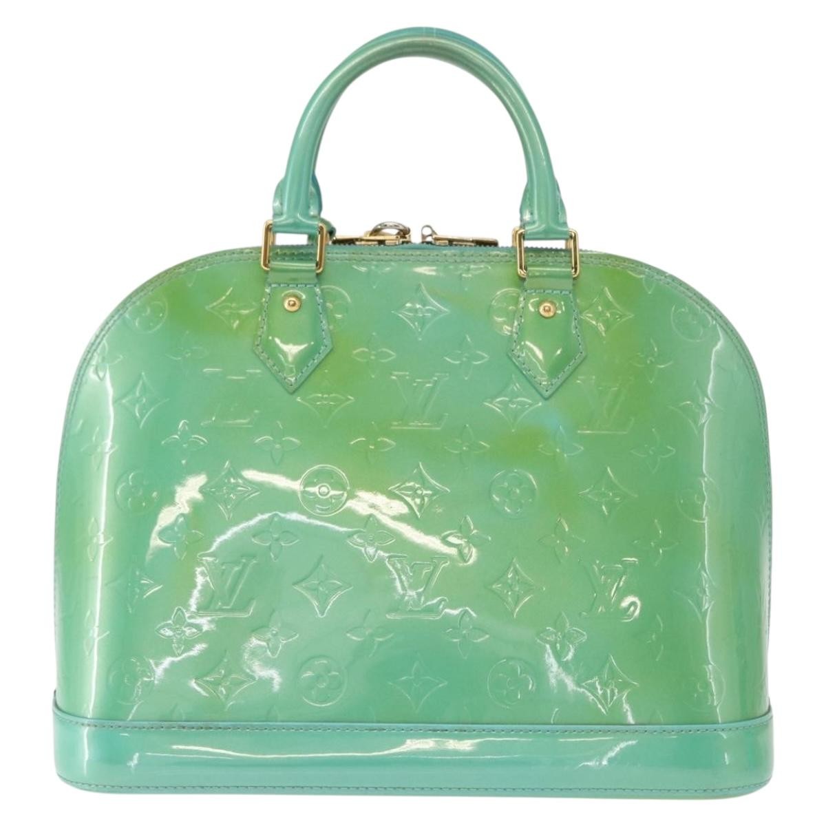 Louis Vuitton Alma Handbag Patent Leather Blue Patent_Leather Handbag