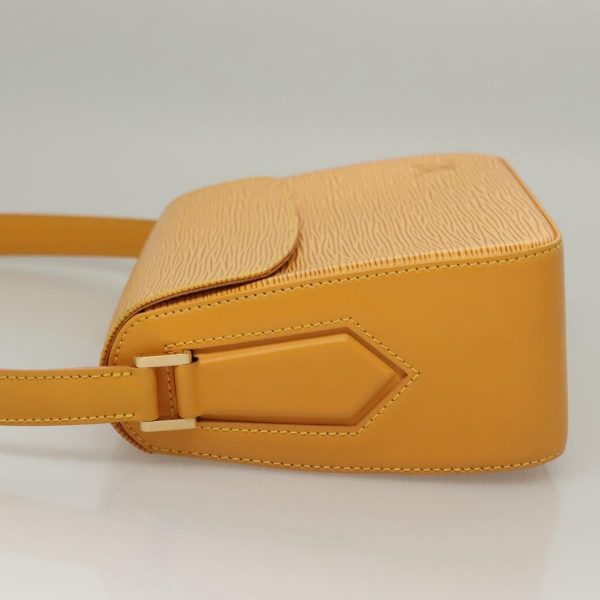 Louis Vuitton Buci Handbag Epi Leather Yellow Leather Shoulder Bag