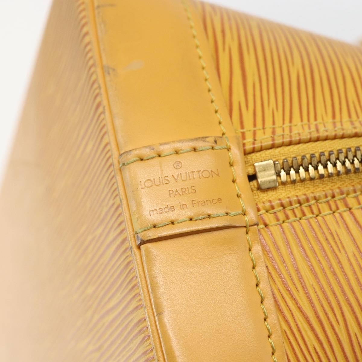 Louis Vuitton Alma Handbag Epi Leather Yellow Leather Handbag