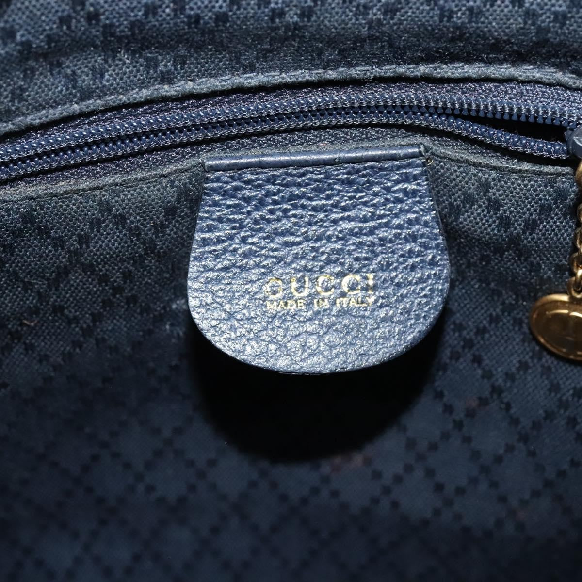 Gucci Gucci Bamboo Backpack Daim Navy Suede Backpack Bag (Pre-Owned)