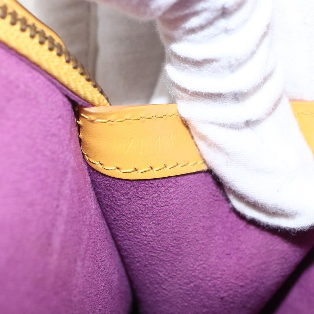 Louis Vuitton Lussac Handbag Epi Leather Yellow Leather Shoulder Bag