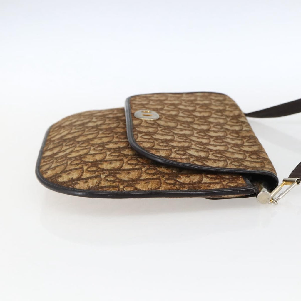 Christian Dior Vintage Trotter Shoulder Bag Canvas Brown Canvas Shoulder Bag Bag (Pre-Owned)