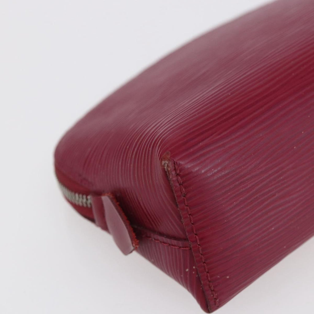 Louis Vuitton Cosmetic Pouch Epi Leather Burgundy Leather Clutche & Pouche Bag