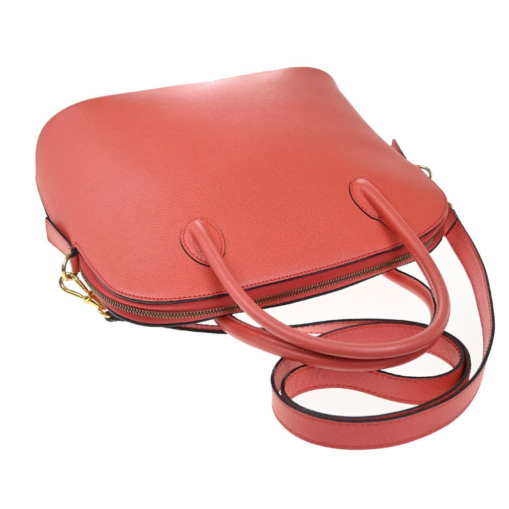 Celine Vintage Convertible Bowler Bag Leather Red Leather Handbag