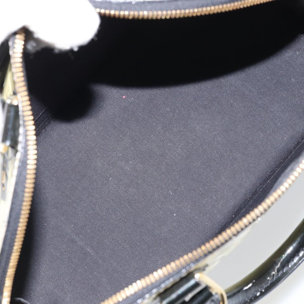 Louis Vuitton Alma Handbag Limited Edition Stickers Monogram Vernis White Patent_Leather Handbag
