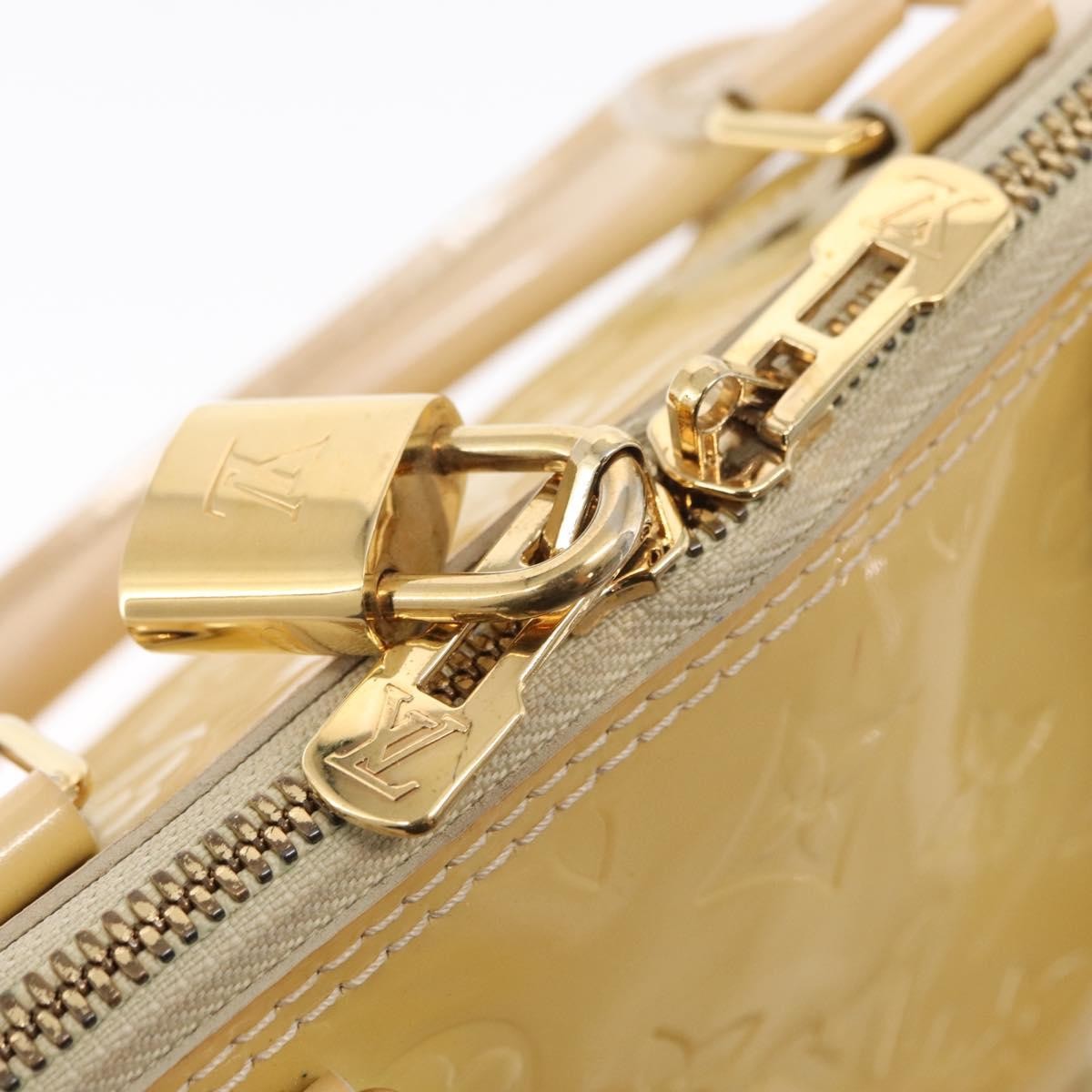 Louis Vuitton Alma Handbag Monogram Vernis Beige Patent_Leather Handbag