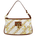 Louis Vuitton Charms Pochette Pvc Over Printed Silk Brown Leather Clutche & Pouche Bag