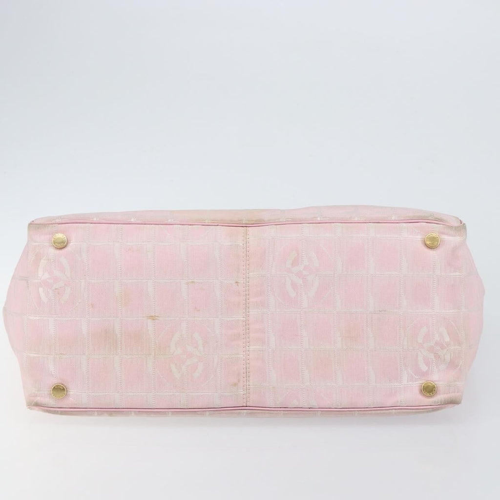 Chanel Travel Line Tote Nylon Pink Nylon Bag
