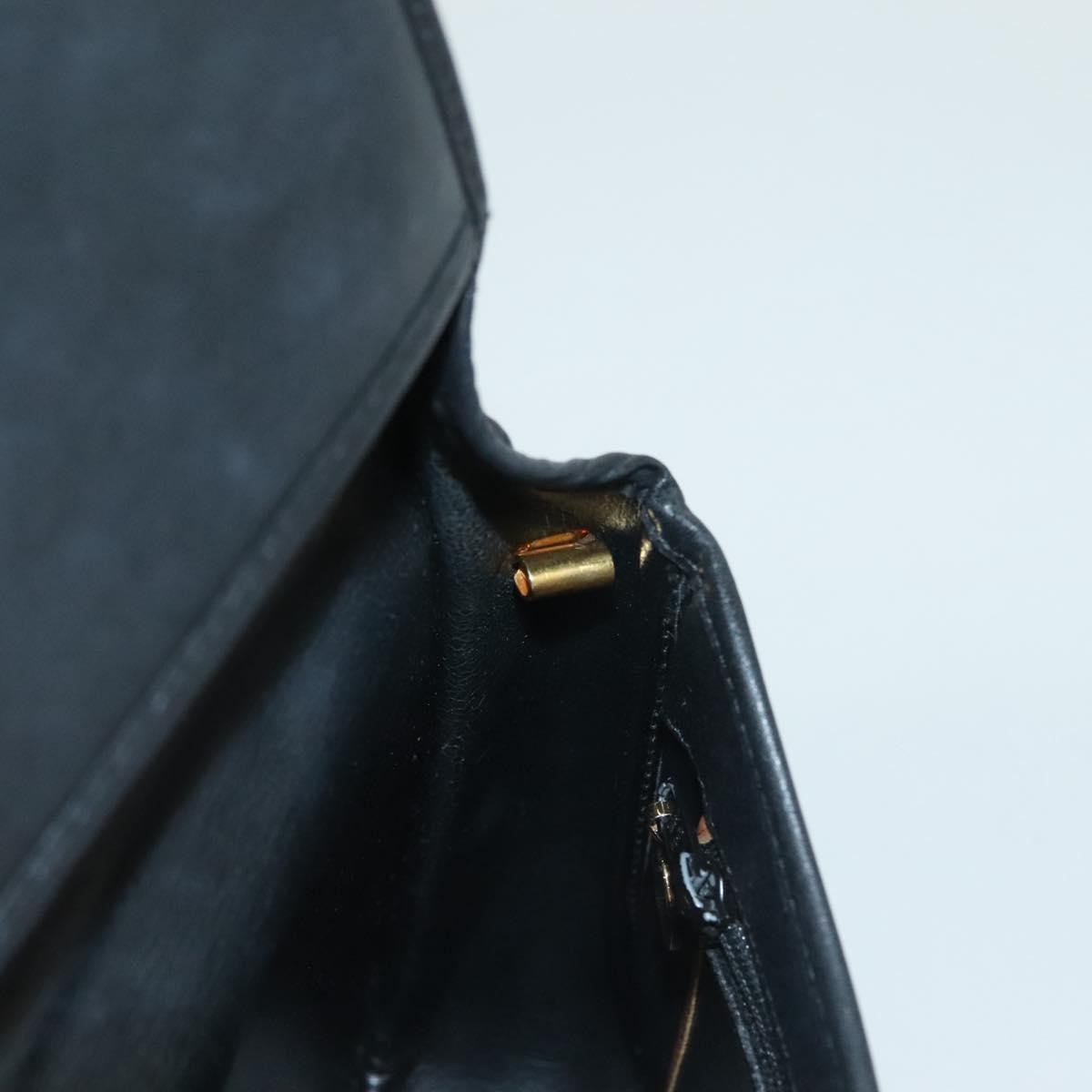 Christian Dior Vintage Trotter Crossbody Bag Leather Black Leather Clutche & Pouche Bag (Pre-Owned)