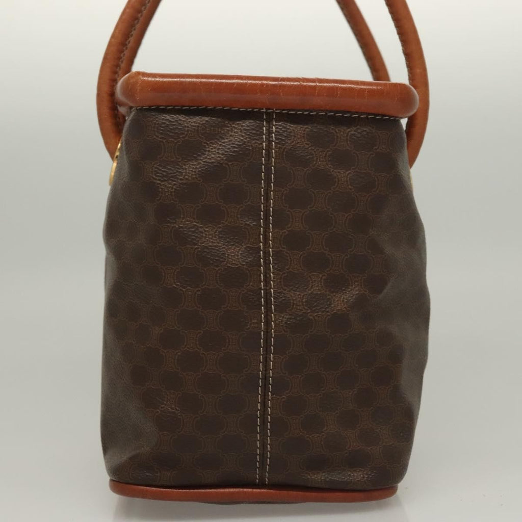 Celine Macadam Handbag Macadam With Leather Brown Canvas Handbag